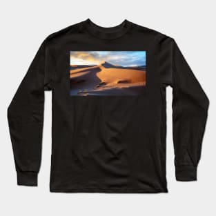 Sahara desert near Merzouga, Morocco at sunset Long Sleeve T-Shirt